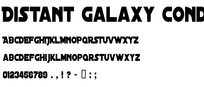 Distant Galaxy Condensed font